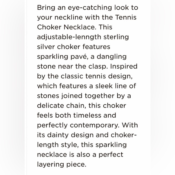 New- Pandora Sterling Silver Tennis Choker Necklace - Picture 7 of 11